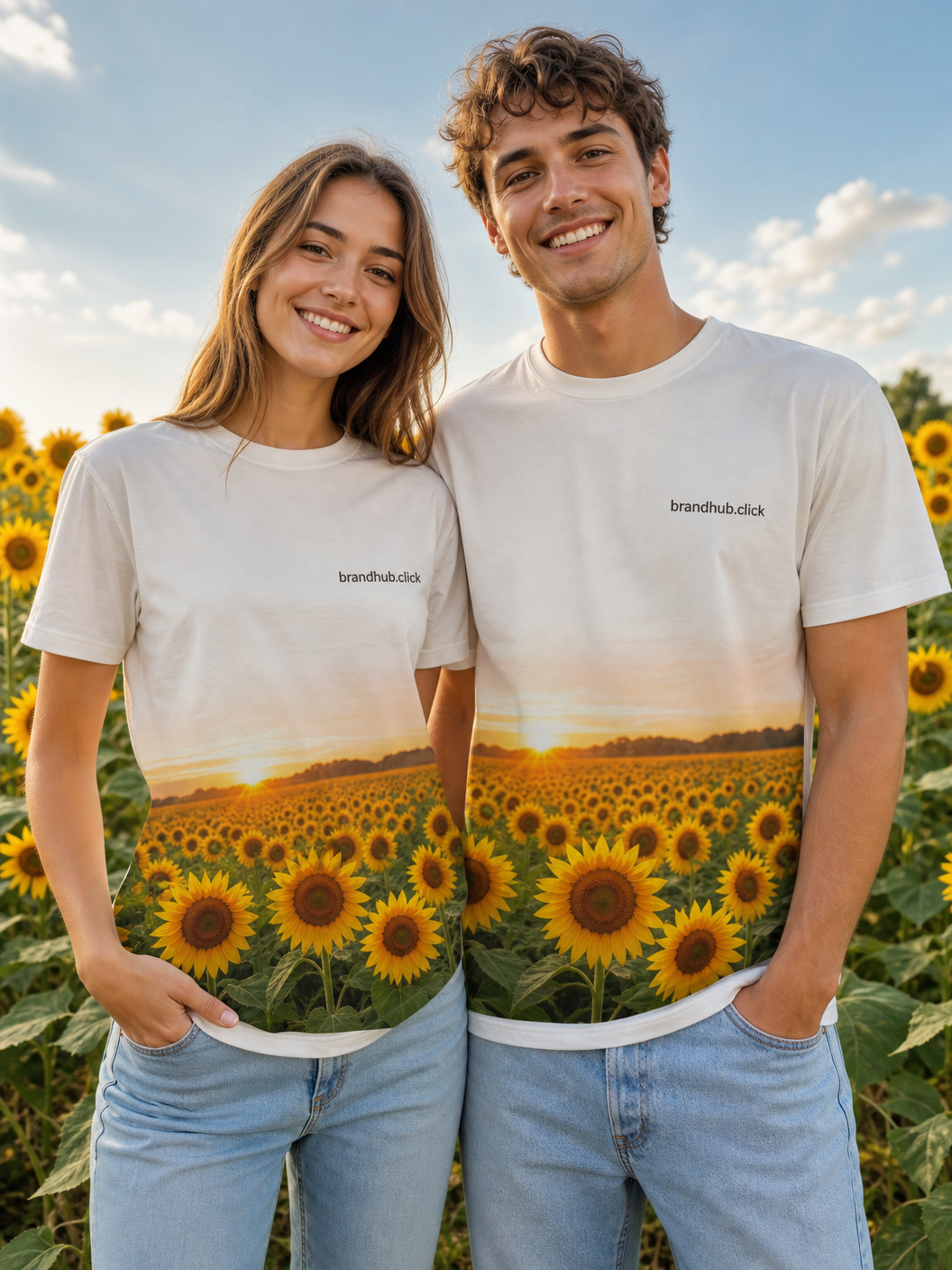 Graphic Tee 'Sunflower Field' - Unisex