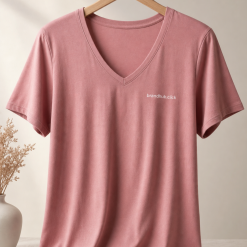 Women's Relaxed Fit V-Neck T-Shirt - Dusty Rose