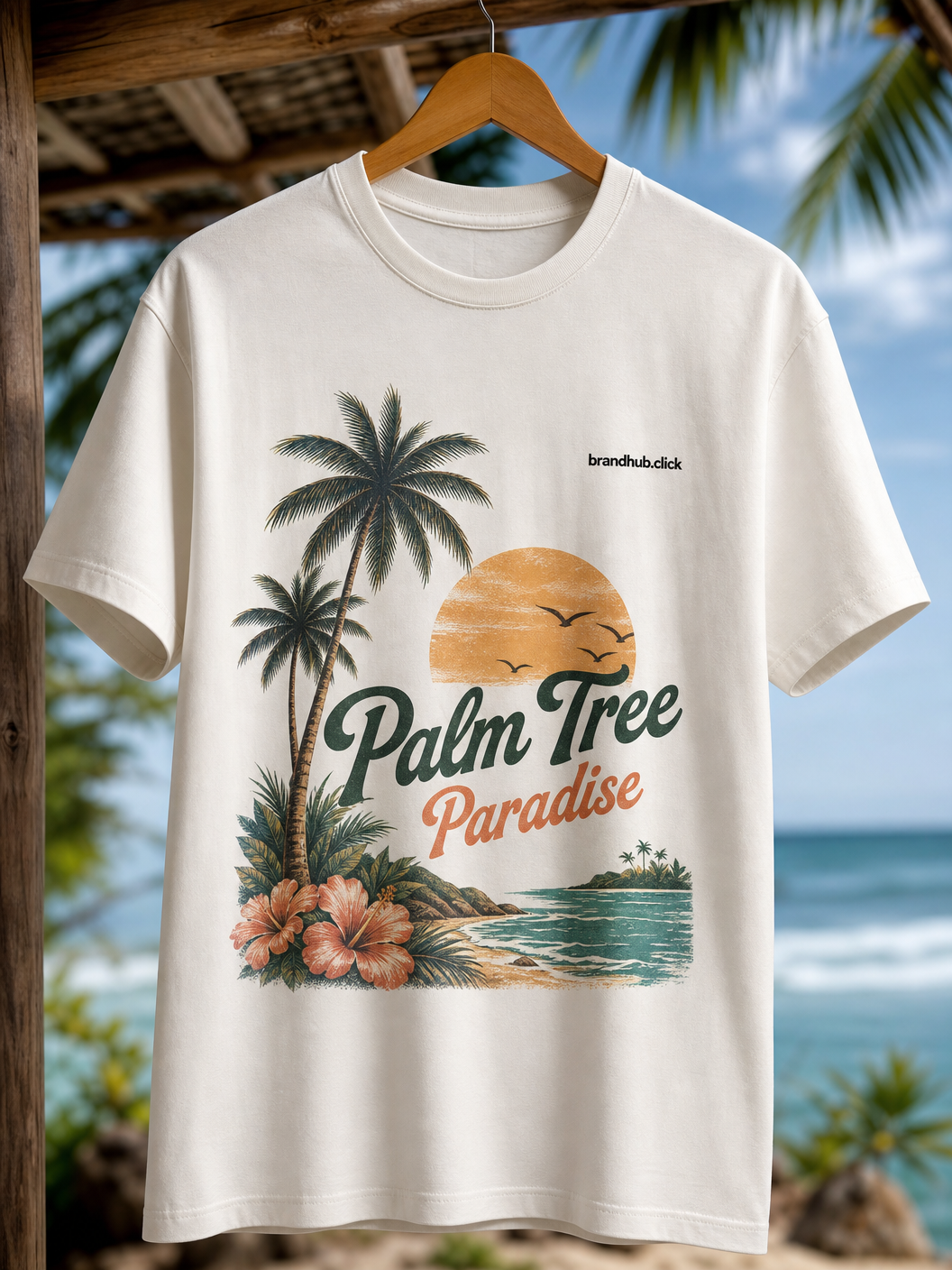 Graphic Tee 'Palm Tree Paradise' - Unisex