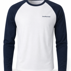 Men's Baseball Raglan Sleeve Tee - Navy/White
