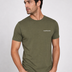 Men's Slim Fit Cotton T-Shirt - Olive Green