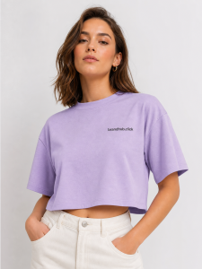 Women's Cropped Box T-Shirt - Lavender