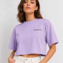 Women's Cropped Box T-Shirt - Lavender